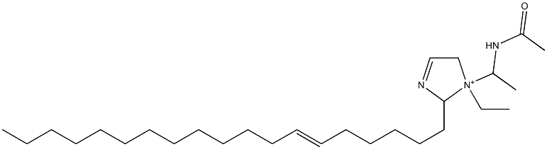 1-[1-(Acetylamino)ethyl]-1-ethyl-2-(6-nonadecenyl)-3-imidazoline-1-ium Structure