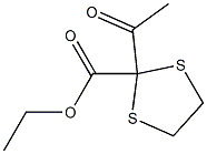 2-Acetyl-1,3-dithiolane-2-carboxylic acid ethyl ester Structure