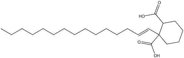 Cyclohexane-1,2-dicarboxylic acid hydrogen 1-(1-pentadecenyl) ester 구조식 이미지