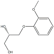 (2S)-3-(2-Methoxyphenoxy)-1,2-propanediol 구조식 이미지