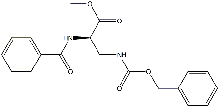 [R,(+)]-2-Benzoylamino-3-(benzyloxycarbonylamino)propionic acid methyl ester 구조식 이미지