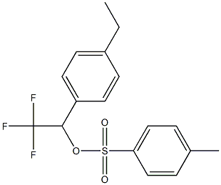 4-Methylbenzenesulfonic acid 2,2,2-trifluoro-1-(4-ethylphenyl)ethyl ester Structure