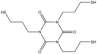 1,3,5-Tris(3-mercaptopropyl)-1,2,3,4,5,6-hexahydro-1,3,5-triazine-2,4,6-trione Structure