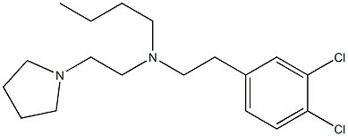 2-(3,4-Dichlorophenyl)-N-[2-(1-pyrrolidinyl)ethyl]-N-butylethanamine Structure