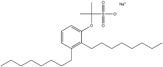 2-(2,3-Dioctylphenoxy)propane-2-sulfonic acid sodium salt 구조식 이미지