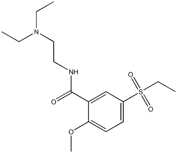 N-[2-(Diethylamino)ethyl]-5-ethylsulfonyl-2-methoxybenzamide 구조식 이미지