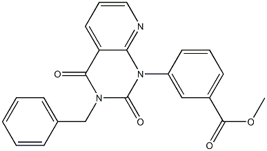 3-[(3-Benzyl-1,2,3,4-tetrahydro-2,4-dioxopyrido[2,3-d]pyrimidin)-1-yl]benzoic acid methyl ester 구조식 이미지