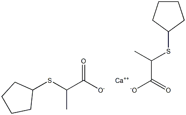 Bis[2-(cyclopentylthio)propionic acid]calcium salt Structure