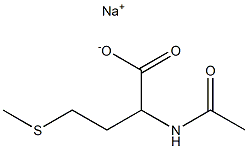 2-Acetylamino-4-(methylthio)butyric acid sodium salt 구조식 이미지