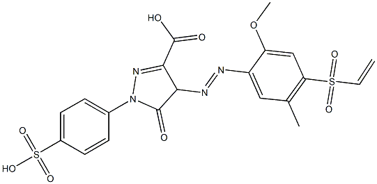 4-(2-Methoxy-5-methyl-4-vinylsulfonylphenylazo)-4,5-dihydro-5-oxo-1-(4-sulfophenyl)-1H-pyrazole-3-carboxylic acid Structure