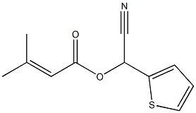 3-Methyl-2-butenoic acid cyano(2-thienyl)methyl ester Structure