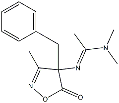 3-Methyl-4-benzyl-4-[[1-(dimethylamino)ethylidene]amino]isoxazol-5(4H)-one Structure