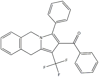 1-Trifluoromethyl-2-benzoyl-3-phenyl-5,10-dihydropyrrolo[1,2-b]isoquinoline 구조식 이미지