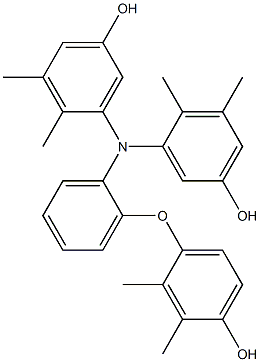 N,N-Bis(5-hydroxy-2,3-dimethylphenyl)-2-(4-hydroxy-2,3-dimethylphenoxy)benzenamine 구조식 이미지