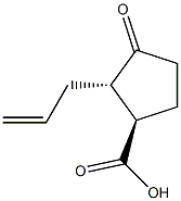 (1R,2S)-2-(2-Propen-1-yl)-3-oxocyclopentane-1-carboxylic acid Structure