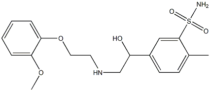 5-[1-Hydroxy-2-[[2-(2-methoxyphenoxy)ethyl]amino]ethyl]-2-methylbenzenesulfonamide Structure