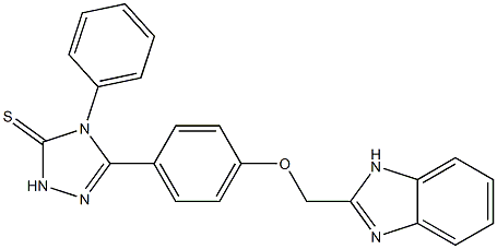 5-[4-[(1H-Benzimidazol-2-yl)methoxy]phenyl]-4-phenyl-2H-1,2,4-triazole-3(4H)-thione Structure