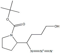 2-(1-Azido-4-hydroxybutyl)-1-pyrrolidinecarboxylic acid tert-butyl ester Structure