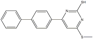 6-(1,1'-Biphenyl-4-yl)-4-(methylthio)pyrimidine-2-thiol Structure