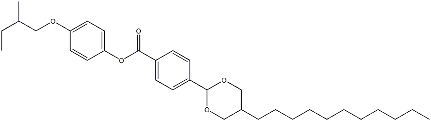 4-(5-Undecyl-1,3-dioxan-2-yl)benzoic acid 4-(2-methylbutoxy)phenyl ester Structure