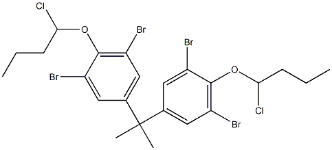 2,2-Bis[3,5-dibromo-4-(1-chlorobutoxy)phenyl]propane 구조식 이미지