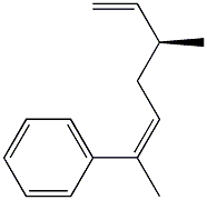 [S,5Z,(-)]-3-Methyl-6-phenyl-1,5-heptadiene Structure