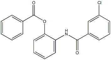 Benzoic acid 2-(3-chlorobenzoylamino)phenyl ester 구조식 이미지