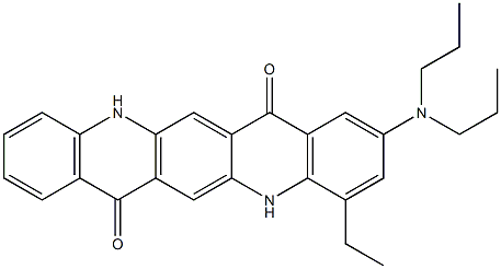2-(Dipropylamino)-4-ethyl-5,12-dihydroquino[2,3-b]acridine-7,14-dione Structure