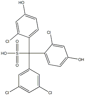 (3,5-Dichlorophenyl)bis(2-chloro-4-hydroxyphenyl)methanesulfonic acid 구조식 이미지