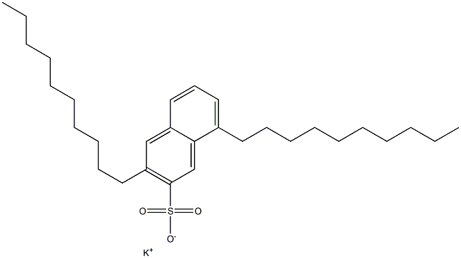 3,8-Didecyl-2-naphthalenesulfonic acid potassium salt Structure