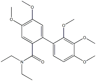 N,N-Diethyl-2',3',4,4',5-pentamethoxy[1,1'-biphenyl]-2-carboxamide 구조식 이미지