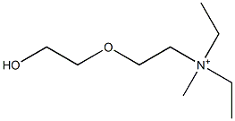 N,N-Diethyl-2-(2-hydroxyethoxy)-N-methylethanaminium Structure