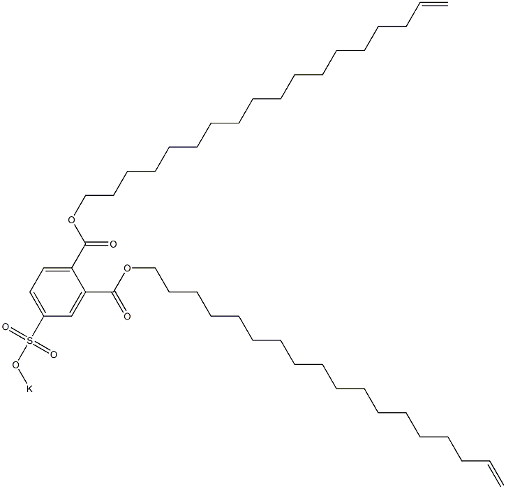 4-(Potassiosulfo)phthalic acid di(17-octadecenyl) ester 구조식 이미지