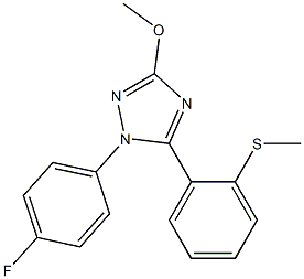 1-(4-Fluorophenyl)-5-(2-methylthiophenyl)-3-methoxy-1H-1,2,4-triazole 구조식 이미지