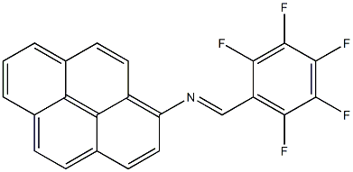 1-[(2,3,4,5,6-Pentafluorobenzylidene)amino]pyrene 구조식 이미지