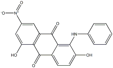 1-Anilino-2,5-dihydroxy-7-nitroanthraquinone 구조식 이미지