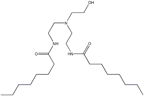 N,N'-[2-Hydroxyethyliminobis(2,1-ethanediyl)]bis(octanamide) Structure