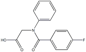 [N-(4-Fluorobenzoyl)-N-phenylamino]acetic acid 구조식 이미지