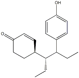 4-[(3R,4S)-4-(4-Hydroxyphenyl)hexan-3-yl]cyclohexa-2-en-1-one 구조식 이미지