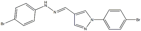 1-(4-Bromophenyl)-1H-pyrazole-4-carbaldehyde (4-bromophenyl)hydrazone 구조식 이미지