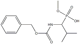 [1-(Benzyloxycarbonylamino)-2-methylpropyl]phosphonic acid hydrogen methyl ester Structure