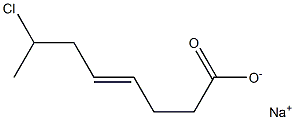 7-Chloro-4-octenoic acid sodium salt 구조식 이미지