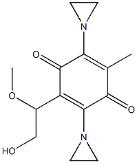 2,5-Bis(1-aziridinyl)-3-methyl-6-(1-methoxy-2-hydroxyethyl)-1,4-benzoquinone Structure