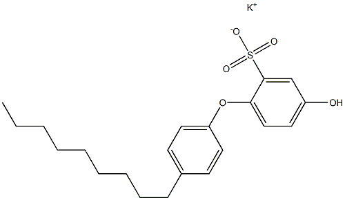 4-Hydroxy-4'-nonyl[oxybisbenzene]-2-sulfonic acid potassium salt Structure