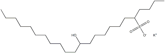 12-Hydroxytricosane-5-sulfonic acid potassium salt Structure