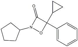2-Cyclopentyl-4-cyclopropyl-4-phenyl-1,2-oxazetidin-3-one Structure