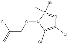 2-Bromo-4,5-dichloro 1-(2-chloro-2-propenyloxy)methyl-1H-imidazole 구조식 이미지