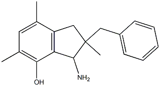 3-Amino-2,3-dihydro-2-benzyl-2,5,7-trimethyl-1H-inden-4-ol 구조식 이미지