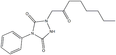 4-Phenyl-1-(2-oxooctyl)-1,2,4-triazolidine-3,5-dione 구조식 이미지