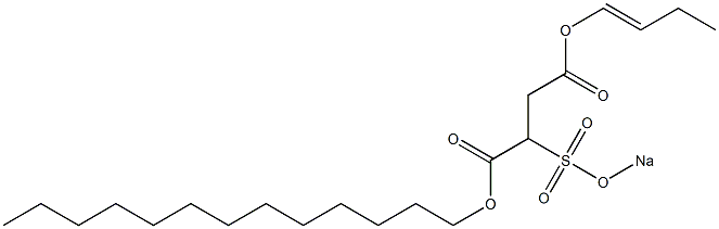 2-(Sodiosulfo)succinic acid 1-tridecyl 4-(1-butenyl) ester Structure